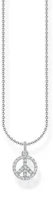 Produktbild von Thomas Sabo Halskette Charm Club Peace silberfarben KE2175-051-14-L45V