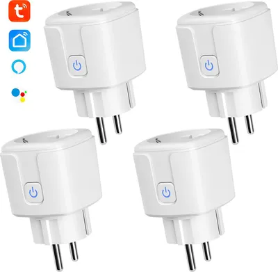 Produktbild von 4er Set WLAN Funksteckdosen, WLAN Steckdose 16A Smart Plug, Energieverbrauch messen, Timer, Alexa & Google Home