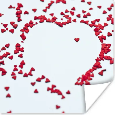 Produktbild von MuchoWow® Poster Herzform der Herzen für Valentinstag 50x50 cm - Wohnzimmerdekoration