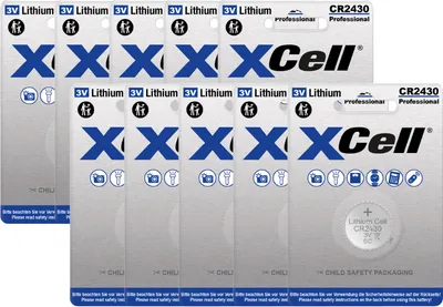 Image de 10x XCell CR2430 Pile bouton au lithium 3V - 1 blister