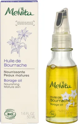 Produktbild von Melvita Organic Borage Oil - Face, 50 ml, Frauen, trockene Haut, Nährend, Borago Officinalis [Borago Officinalis Seed Oil]*, Tocopherol., 1 Stück(e)