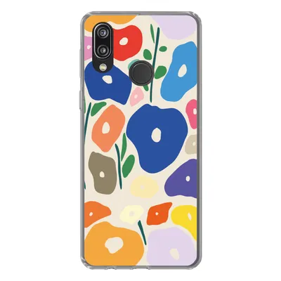 Produktbild von MuchoWow® Handyhülle Schutzhülle Hülle für Huawei P20 Lite (2020) Blume - Abstrakt - Blätter Silikon Softcase Handy Hülle - Kartenhalter