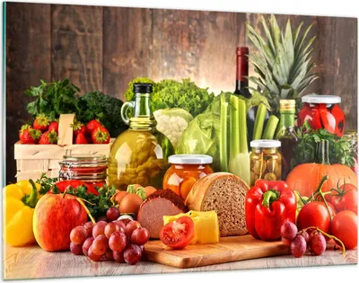 Produktbild von Bilder auf glas - Lebensmittel Gemüse Brokkoli Fleisch - 120x80cm - Glasbilder - Wandbilder - Kunstdruck - Wanddekoration aus Glas - Glas Bilder - Wandbild auf Glas - GAA120x80-3182