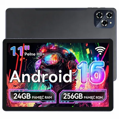 Zdjęcie produktu dla Tablet KINGRID W90 z 4G LTE, 5G WIFI, 11-calowy wyświetlacz FHD+, Android 15, Gemini AI, 24GB+256GB, 4TB z możliwością rozbudowy, 1080P, 16MP+8MP, bateria 8000 mAh