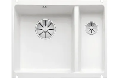 Zdjęcie produktu dla BLANCO SUBLINE 350/150-U zlewozmywak podblatowy / ceramika / krystaliczna biel z połyskiem / komora główna lewa / korek