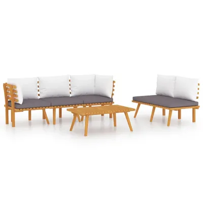 Produktbild von vidaXL 5-tlg. Garten-Lounge-Set mit Kissen Massivholz Akazie