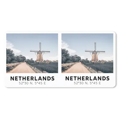 Produktbild von MuchoWow® Schreibtischunterlage Niederlande - Windmühle - Vintage - Sommer 80x40 cm - XXL Mauspad - Gaming Mauspad