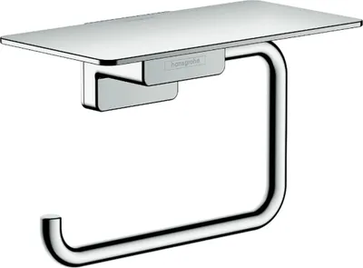 Produktbild von hansgrohe AddStoris Toilettenpapierhalter, mit Ablage, 41772000