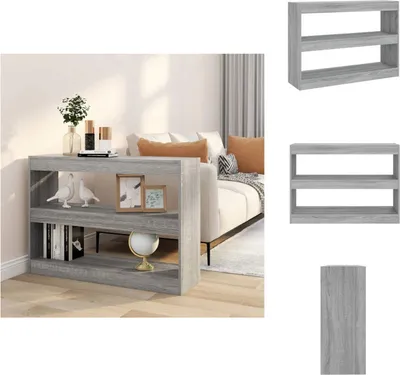 Produktbild von vidaXL Bücherregal/Raumteiler Grau Sonoma 100×30×72 cm - Bücherregale & Bücherschränke