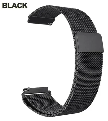 Zdjęcie produktu dla Bransoleta Milanese do zegarka Huawei Watch GT5 46/41 mm - z magnetycznym zapięciem - ze stali nierdzewnej - 18 mm - czarna