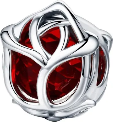 Immagine prodotto di Ciondoli per Pandora Ciondolo con rosa rossa in argento 925