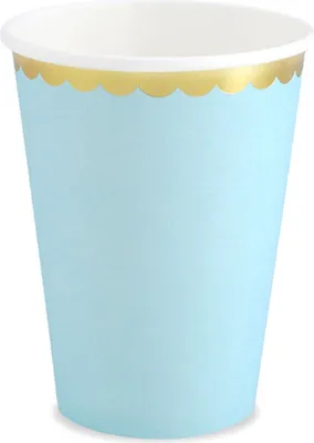 Produktbild von PartyDeco Becher j blau 220 ml 1 Packung 6 Stück