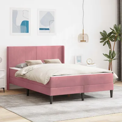 Obrázek produktu pro Maison Exclusive – Postel s matrací, růžová, 160 x 200 cm, samet
