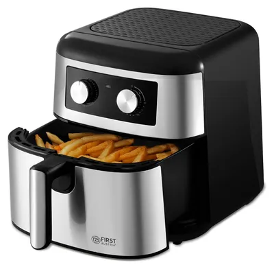 Immagine prodotto di TZS First Austria - Air Fryer 8L, 80-200°C, controllo meccanico, rivestimento antiaderente, 1700 W, timer 60 min, elemento riscaldante in acciaio inox