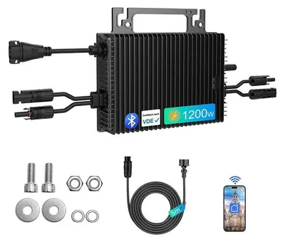 Imagen del producto de Microinversor, conectividad WiFi, alta eficiencia, 1200W, 230V, 16-60V