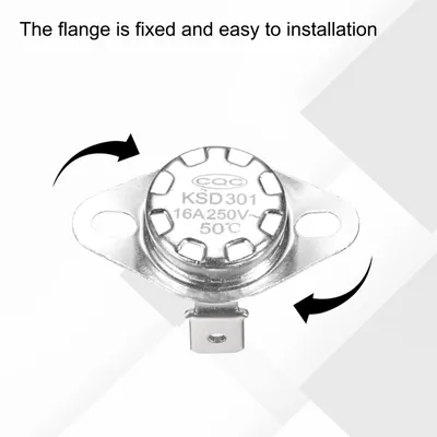 Produktbild von 8 Stš¹ck Thermoschalter 50¡ãC Geschlossen 250V 16A Temperaturschalter Thermostat KSD301 Bimetall Thermoschutz fš¹r Mikrowellen, Back?fen, Kaffeemaschinen