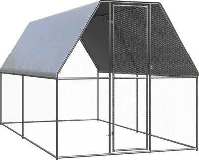 Zdjęcie produktu dla Klatka zewnętrzna dla kurcząt, 2x4x2 m, stal galwanizowana