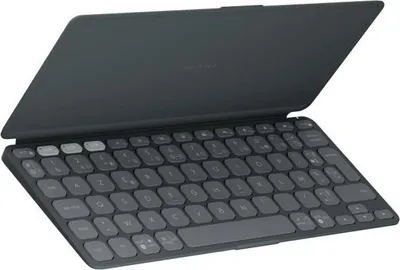 Produktbild von Tragbare Tastatur, Logitech Keys-To-Go 2, AZERTY, Kabellos, Graphit, Universell, Ultra-Slim