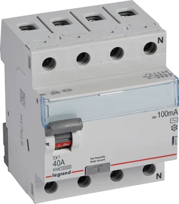 Image de Disjoncteur différentiel 4P 40A 0,1A AC type Legrand TX3 411718