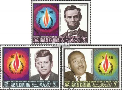 Produktbild von Briefmarken Ras al Chaima 1968 Mi 226A-228A (kompl.Ausg.) gestempelt Menschenrechte