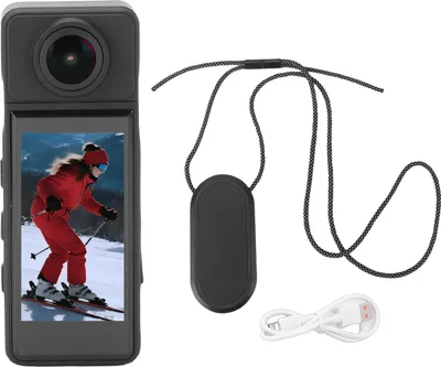 Obrázok produktu pre 4K POV kamera, ultraširokouhlé video s 1,97-palcovým displejom, otočný objektív o 270 stupňov, vodotesnosť IP65, stabilizácia EIS