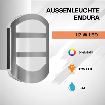 Produktbild von Ledvance LED Außenwandleuchte Endura Style Plate Stahl IP44 12W 600lm warmweiß 3000K