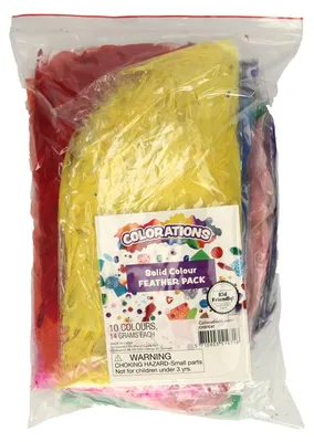 Imagen del producto de Colorations, set de manualidades con plumas de colores, surtido – set creativo de plumas
