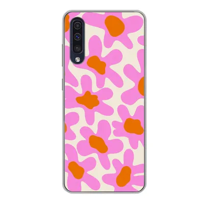 Produktbild von MuchoWow® Handyhülle Schutzhülle Hülle für Samsung Galaxy A50 Blume - Rosa - Muster Silikon Softcase Handy Hülle - Mobiltelefonhülle - Geburtstag Teenager