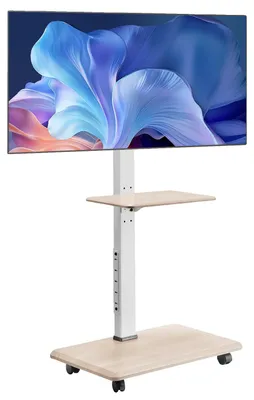 Zdjęcie produktu dla Podstawa TV VEVOR z kółkami do telewizorów 812,8-1778 mm o wadze do 40 kg, obracana o 25° w lewo i w prawo oraz z regulacją wysokości (maks. 600 x 400 mm)