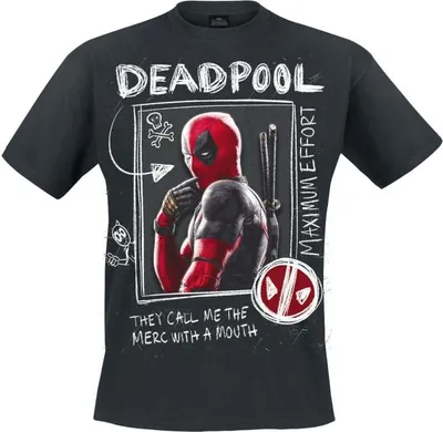 Produktbild von Deadpool T-Shirt Herren Wolverine Sketches schwarz S