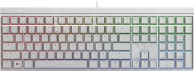 Zdjęcie produktu dla CHERRY TAS MX 2.0S RGB Corded DE-Layout weiß MX RED
