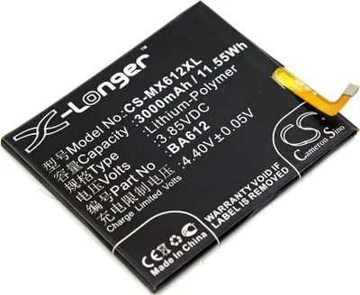 Produktbild von TECHTEK Akku Kompatibel mit [MeiZu] M5s, M5s Dual SIM, M5s Dual SIM TD-LTE, M612M, M612Q Ersetzt BA612