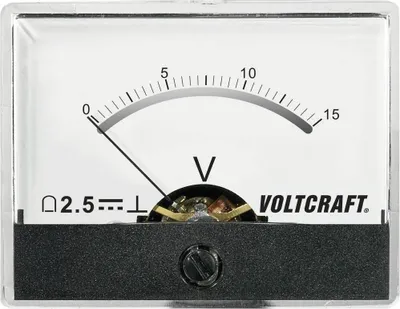 Produktbild von VOLTCRAFT AM-60X46/15V/DC AM-60X46/15V/DC Einbau-Messgerät AM-60X46/15V/DC 15 V Drehspule