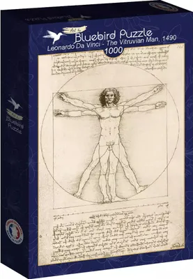 Immagine prodotto di Puzzle 1000 elementi. Uomo vitruviano. Leonardo Da Vinci, 1490