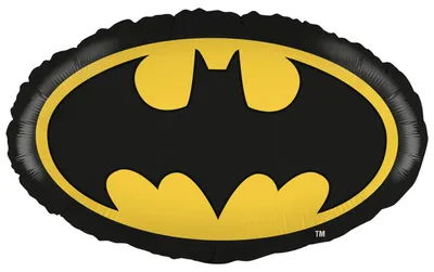 Produktbild von Batman Folienballon - Shape  Logo Ballon für Kindergeburtstag heliumgeeignet