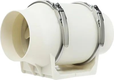 Image de Ventilateur d'extraction - Ventilateur de conduit en ligne 95 mm - Silencieux 220 m³/h - 28 W - 220 V, prise UE - Montage mural ou sur conduit - Blanc