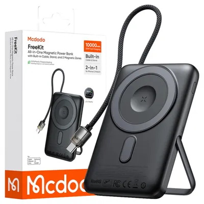 Zdjęcie produktu dla Mcdodo Powerbank Magsafe 10000Mah Z Wbudowanym Kablem Usb-C Do Telefonu