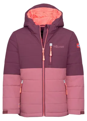 Productafbeelding van TROLLKIDS Hemsedal Kinder Ski-jas met capuchon, roze, maat 116