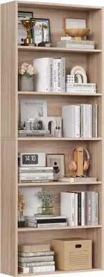 Imagen del producto de Estantería Silecomplaza de 180 cm con 6 compartimentos, estilo roble