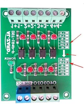 Produktbild von 24 V auf 3,3 V PNP-Board 4-Bit Optokoppler-Isolator für Signaal-Isolatie PLC - Signaal-Niveau-Umwandler