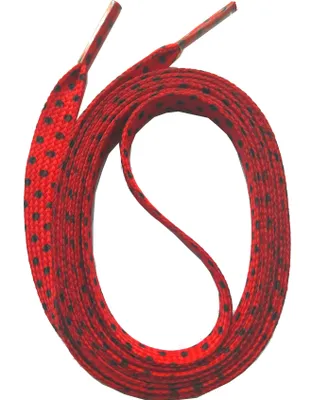 Produktbild von SNORS bedruckte Schnürsenkel flach - PUNKTE ROT - 10mm - 140cm