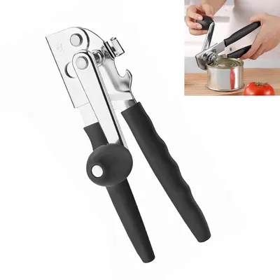 Produktbild von Handbetriebener Edelstahl-Dosenöffner mit glatten Kanten – Küchen- & Campingwerkzeug für Erwachsene/Senioren
