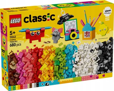 Productafbeelding van LEGO Classic Creatieve Funbox, kleurrijke bouwstenen voor fantasierijke rollenspellen, bouwset voor beginners, speelgoed voor meisjes en jongens vanaf 5 jaar, modellen die omgebouwd kunnen worden. Artikelnummer: 11042
