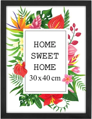 Obrázek produktu pro MG Design rámeček A3 30 x 40 cm - barva černá, ze dřeva, s akrylovým sklem - pro svislé nebo vodorovné zavěšení/postavení, na fotografie