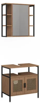 Produktbild von Badmöbel-Set Vicco Linara Eiche mit 2 Teilen, Model 63263