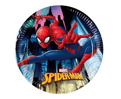Produktbild von Spiderman Team Up 8 Teller 20 cm
