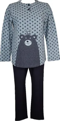 Immagine prodotto di Pigiama donna RAGNO collo serafino Cotone eco pile punto milano caldo e morbido invernale articolo DO47N1, Taglia 48, Cotone 45%,Poliestere 55%