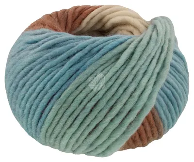 Produktbild von Lana Grossa FELTRO ARCO 50 g modernes Filzgarn 50 m Farbe 448 - Graublau/Minttürkis/Dunkelblau/Hellbeige/Nougat