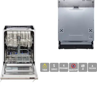 Produktbild von PKM Geschirrspüler Spülmaschine Spüler vollintegriert GSP12 FI 12 Gedecke 60cm