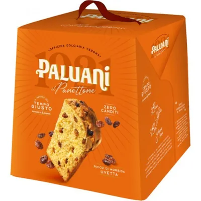Immagine prodotto di Paluani Panettone Zero Canditi 700 gr Soffice, Uvetta e Lievito Naturale